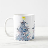 Mok kerstbomen, blauw (Links)