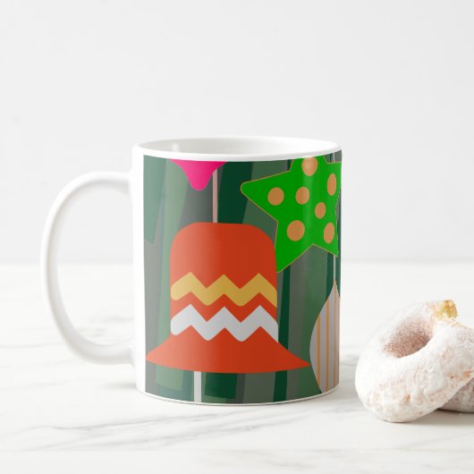 Mok kerstboomkoffie (Met donut)