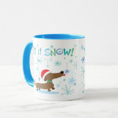 Mok kerstdachshund (Voorkant links)
