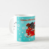 Mok kerstdachshunds Coffee (Voorkant links)