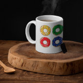 Mok kerstdonuts koffie