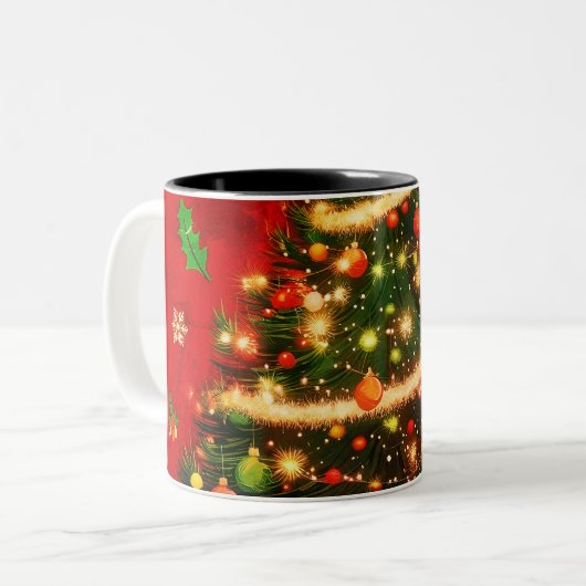 Mok kerstfoto koffie (Voorkant links)