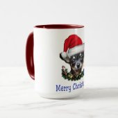 Mok kerstkoffie bij Chihuahua (Voorkant links)