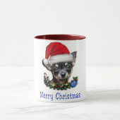 Mok kerstkoffie bij Chihuahua (Midden)