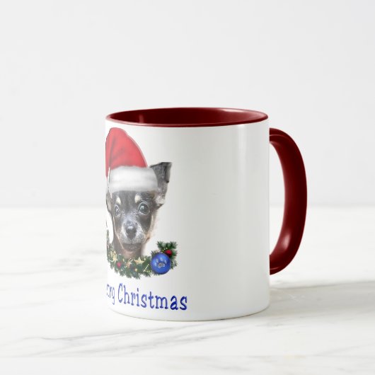 Mok kerstkoffie bij Chihuahua (Voorkant rechts)