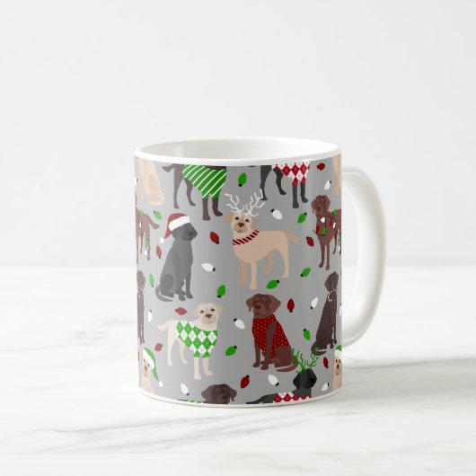Mok kerstlabrador Retriever Koffie (Voorkant rechts)