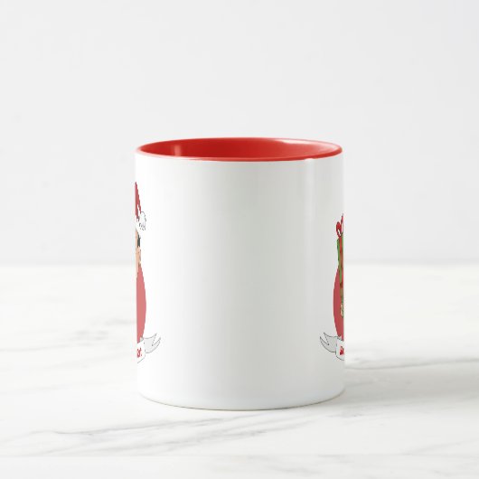 Mok kerstman cartoon (Midden)