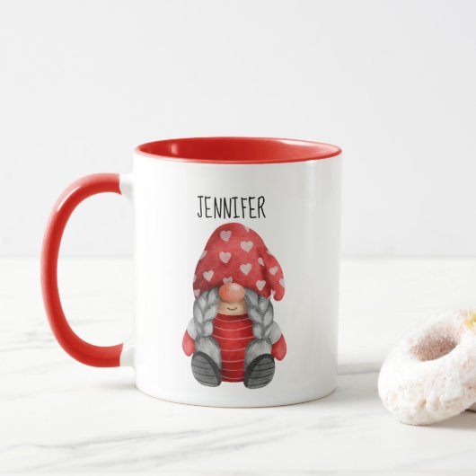Mok kerstmeisje (Met donut)
