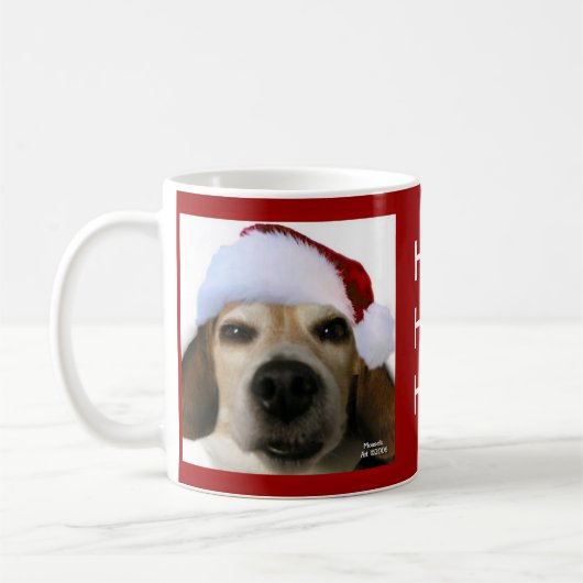 Mok kerstmis beagle (Links)