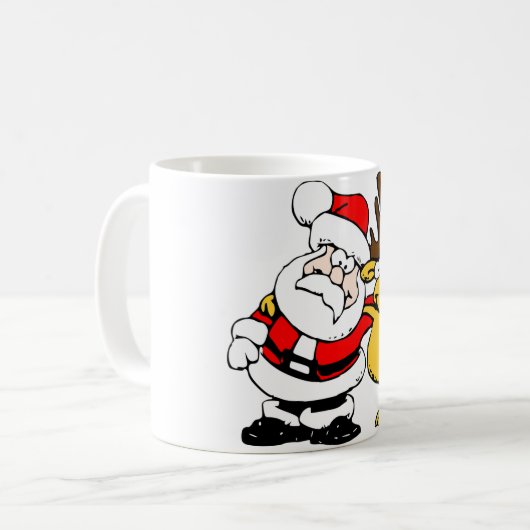 Mok | Kerstmis | Kerstman en rendier (Voorkant links)