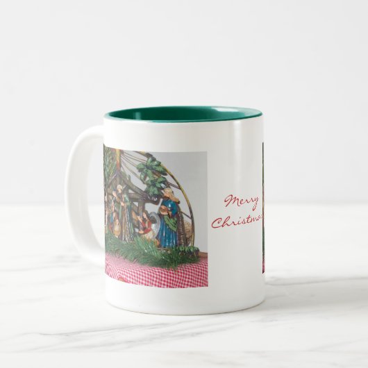Mok/Kerstmis/Nativiteit Tweekleurige Koffiemok (Voorkant links)