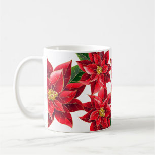 Mok kerstmis Poinsettias