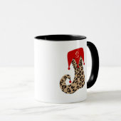 Mok kerstmonogram luipaard stoppen (Voorkant rechts)