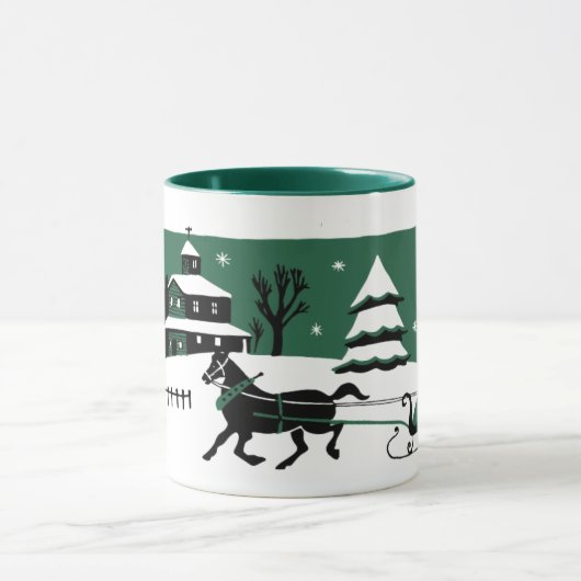 mok kerstsneeuwscène uit 1940 (Midden)