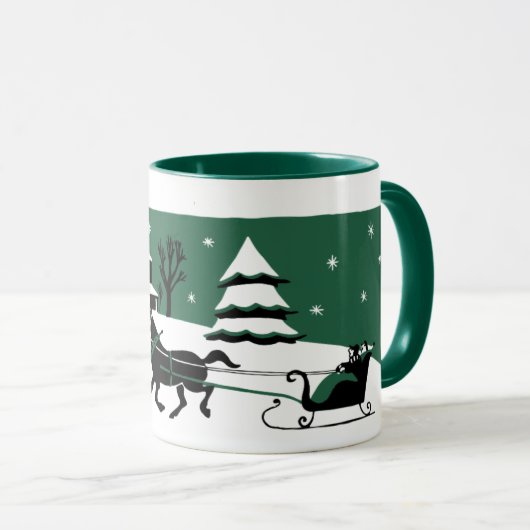 mok kerstsneeuwscène uit 1940 (Voorkant rechts)