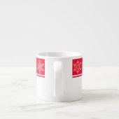 Mok kerstsnowflakes Espresso (Achterkant)