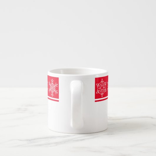 Mok kerstsnowflakes Espresso (Achterkant)