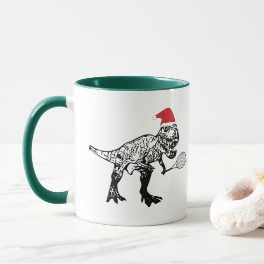 Mok kersttennis Dinosaur (Met donut)