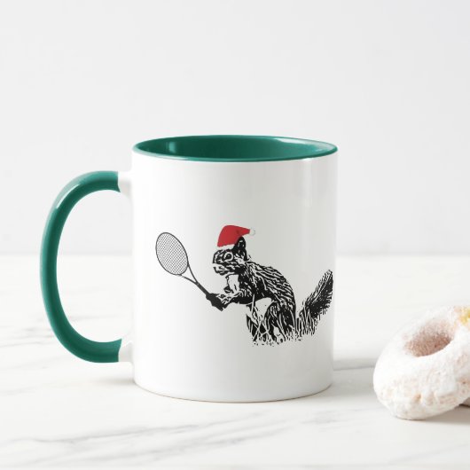 Mok kersttennis-eekhoorn (Met donut)