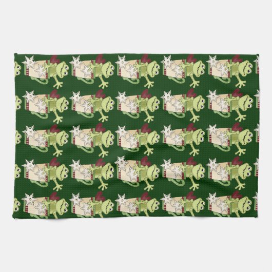 Mok Keukenhanddoek met kerstkikker (Horizontaal)