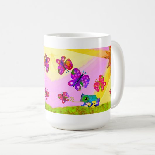 Mok kikkers en vlinders (Voorkant rechts)