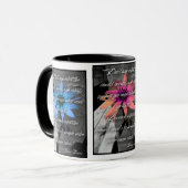 Mok kleur zonnebloemen "Ga het doen" Citaat (Voorkant links)