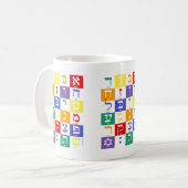 Mok Kleurblok Aleph Bet (Voorkant links)