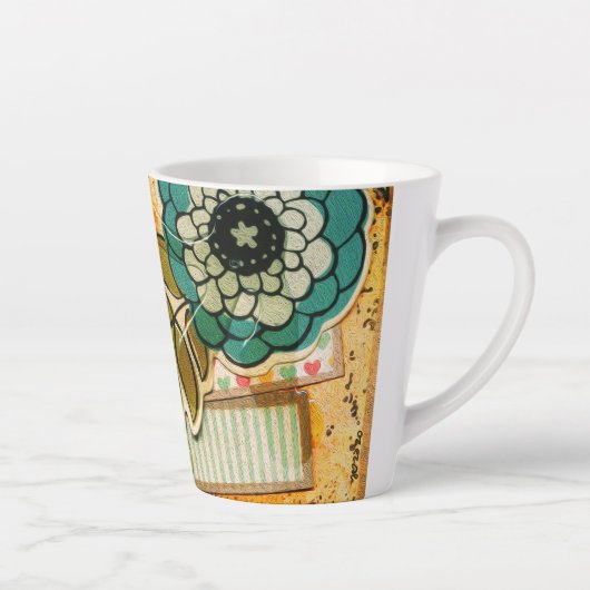 Mok kleurrijke Floral Latte (Rechts)
