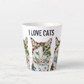 Mok kleurrijke kattenlatte (Voorkant)