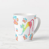 Mok kleurrijke kattenlatte (Rechterhoek)