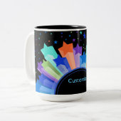 Mok kleurrijke regenboogstoot (Voorkant links)