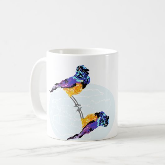 Mok : kleurrijke vogel (Voorkant links)