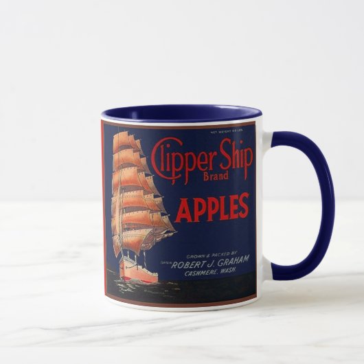 MOK ~ KLIPPERSCHIP APPEL CRATE ETIKET! (Rechts)