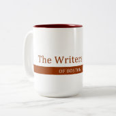 Mok koffie in de kamer van schrijver (Voorkant links)