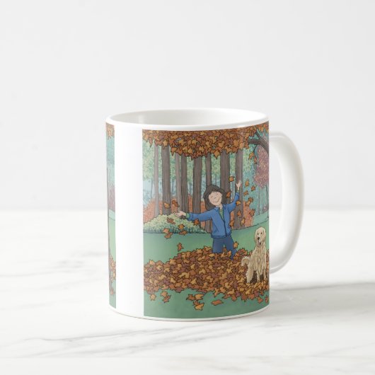 Mok koffie in het najaar (Voorkant rechts)