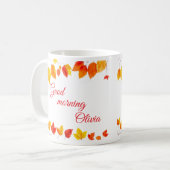 Mok koffie in het najaar (Voorkant links)