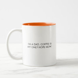 Mok, koffie is mijn enige hoop tweekleurige koffiemok