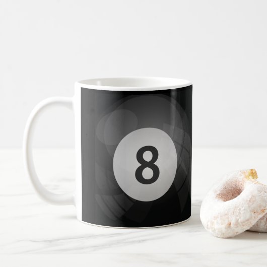Mok koffie met acht kogelbiljarten, Cup (Met donut)