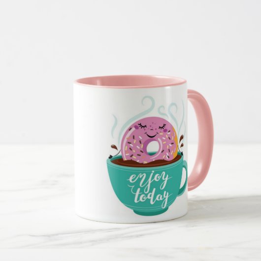 Mok koffie met donut (Voorkant rechts)