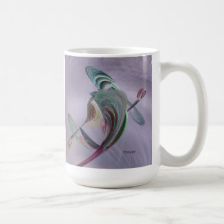 mok koffie met een fractale bloem