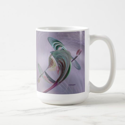 mok koffie met een fractale bloem (Rechts)