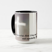 mok koffie met inspirerend prijsopgave (Voorkant links)