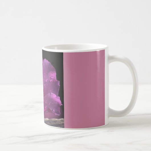 mok koffie met paarse bloem (Rechts)