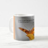 mok koffie met vlinder (Voorkant links)