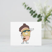 Mok koffie met zonnebrillen briefkaart (Staand voorkant)