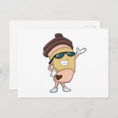 Mok koffie met zonnebrillen briefkaart (Voorkant / Achterkant)