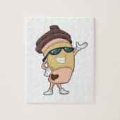 Mok koffie met zonnebrillen legpuzzel (Verticaal)