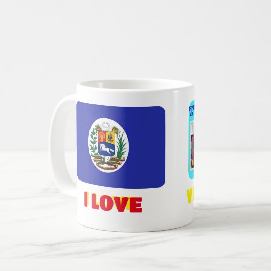 Mok Koffie mok Ik hou van Venezuela, aanpasbaar (Voorkant links)