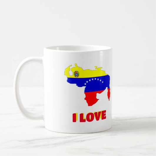 Mok Koffie mok Ik hou van Venezuela, aanpasbaar (Links)