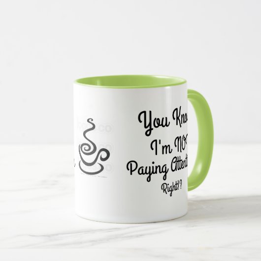 Mok Koffie niet opgelet (Voorkant rechts)